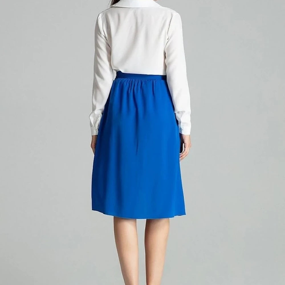 Floral Pleated Midi Skirt with Belt