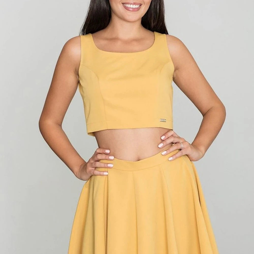 Women's Trendy Skirt Set with Zipper