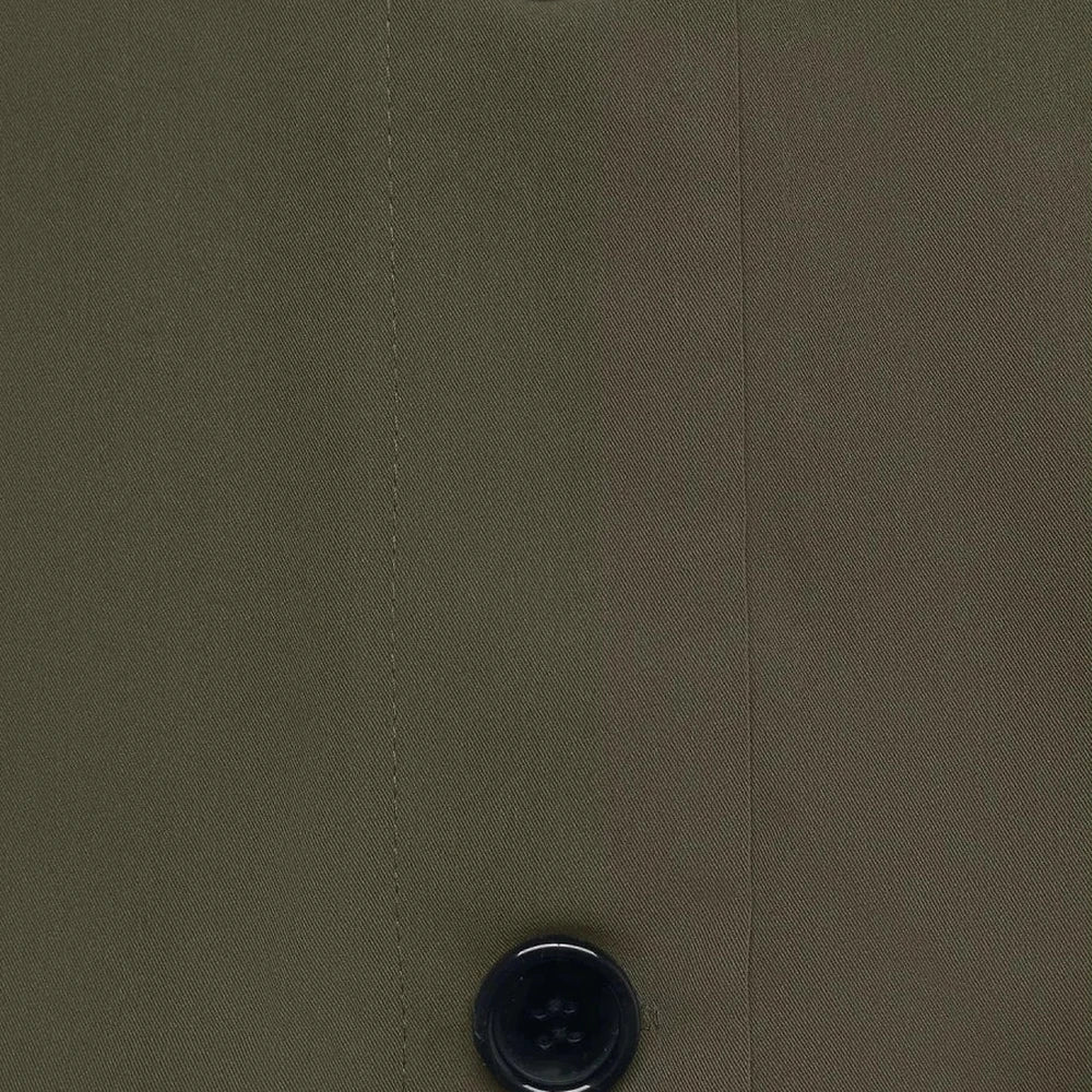 Contrast Collar Button Up Coat