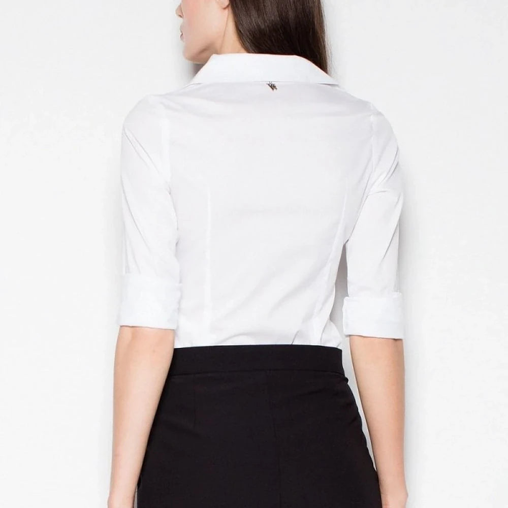 Cotton Collar Long Sleeve Shirt