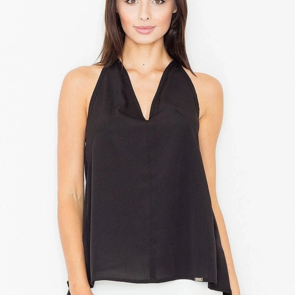 Elegant Women's Blouse with Overlap Detail