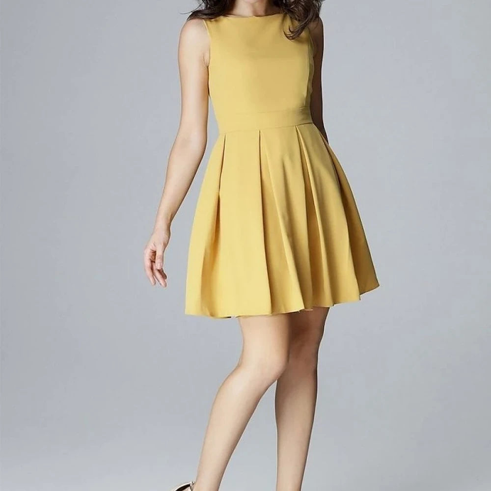 Fitted Cocktail Dress with Flared Skirt