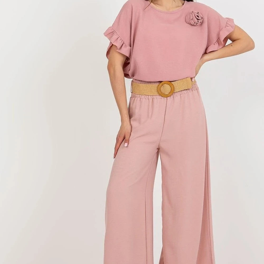 Women's Wide Leg High Rise Trousers