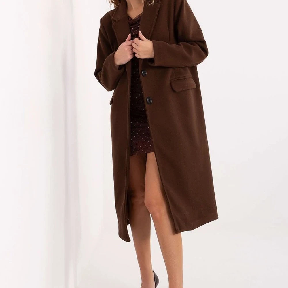 Women's Long Lapel Collar Coat