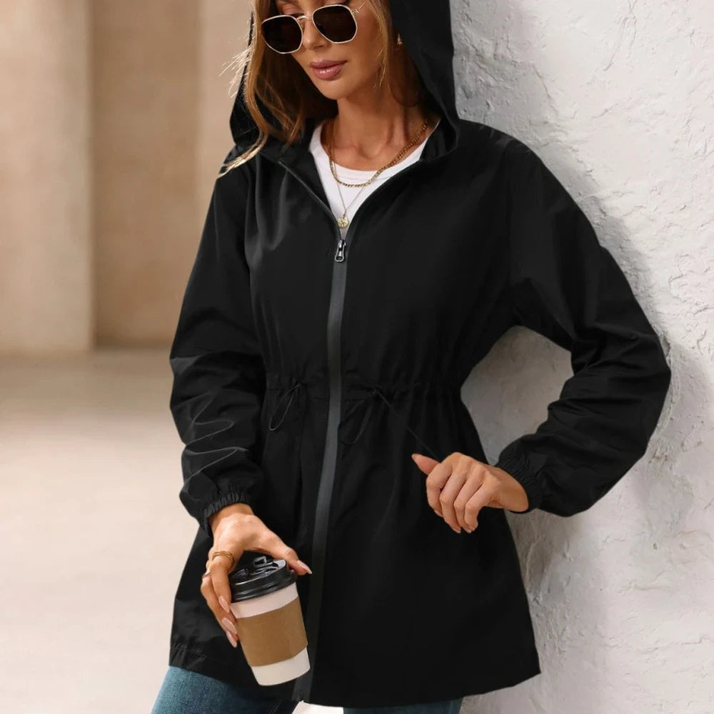 Waterproof Long Sleeve Hooded Windbreaker