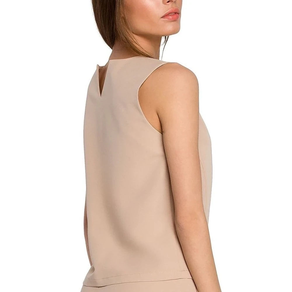 Sleeveless Trapeze Blouse