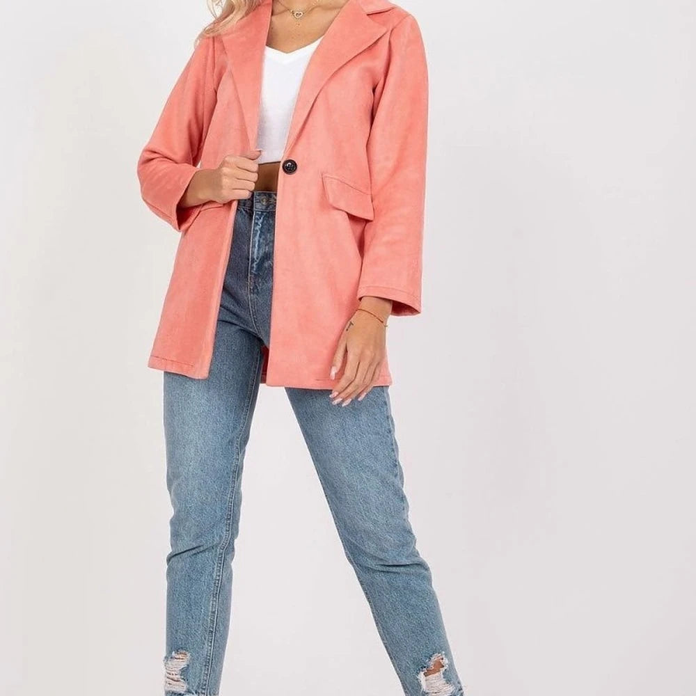 Imitation Suede Zipper Jacket