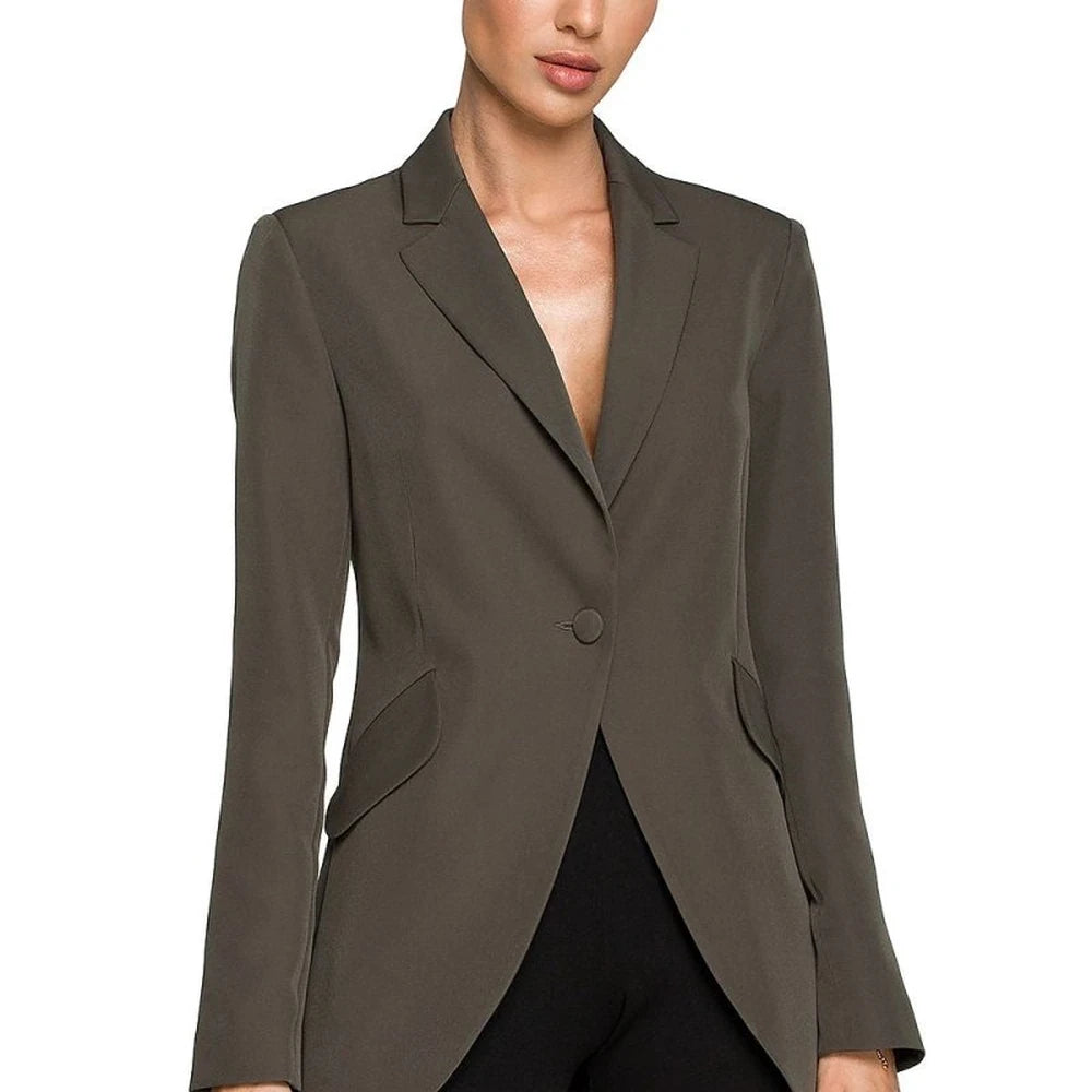 Waisted Cut Blazer with Patch Pockets