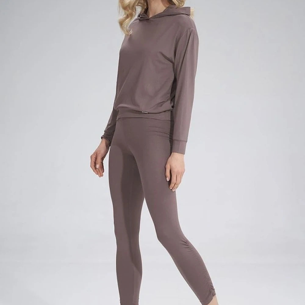 Viscose Hooded Sweatshirt with Long Sleeves