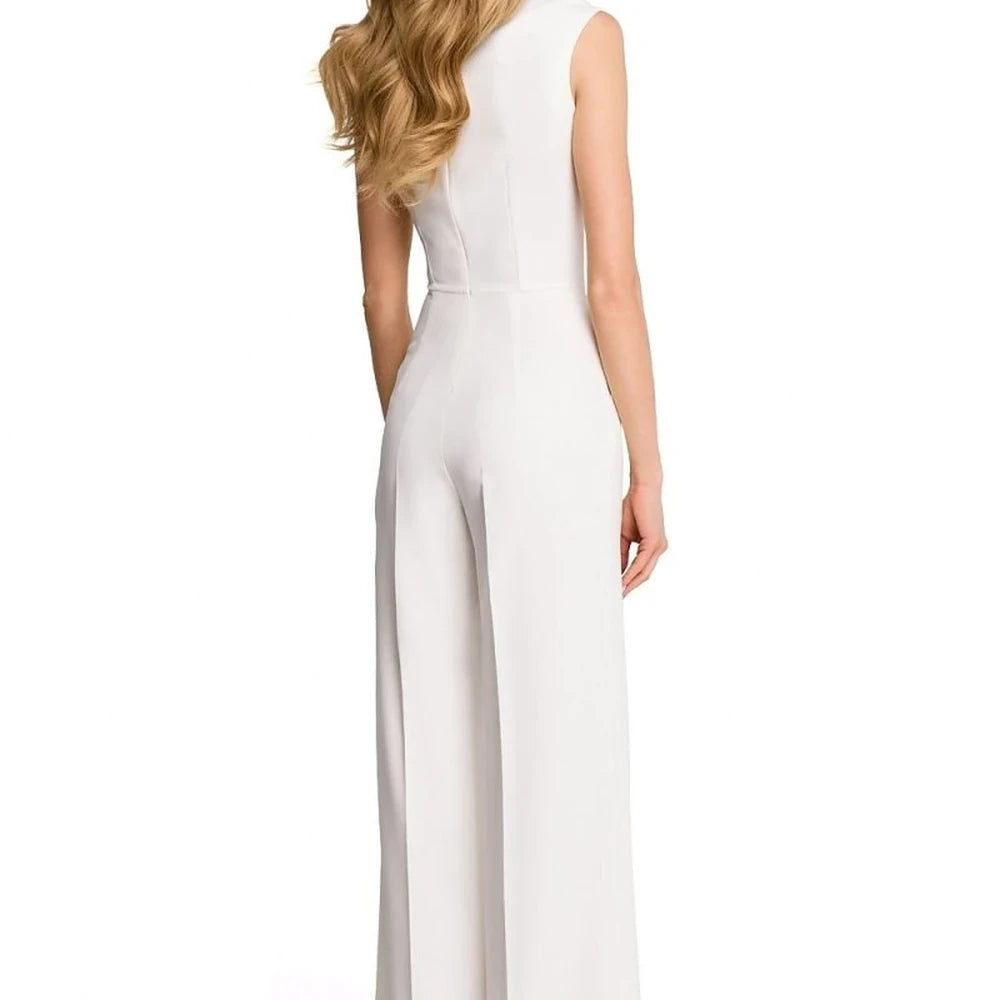 Elegant Wide Leg Jumpsuit with Draped Top