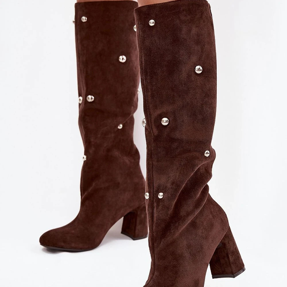 Women's Faux Suede Heel Boots