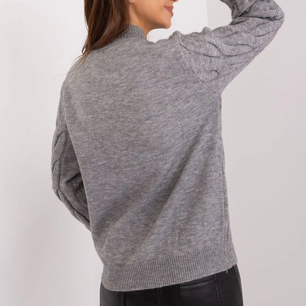 Textured Half Turtleneck Sweater