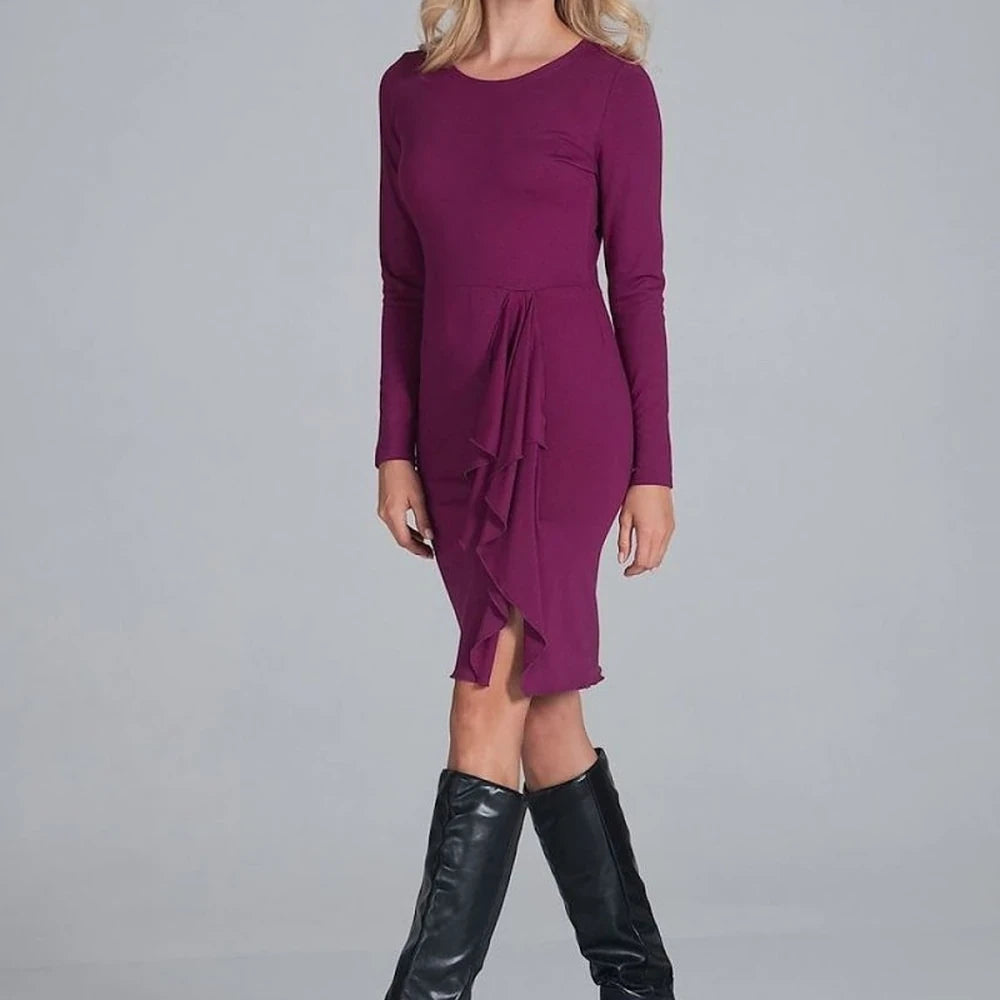 Elegant Cocktail Dress with Drapery