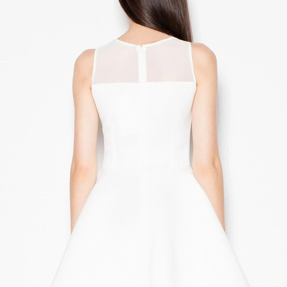 Beige Sleeveless Evening Dress