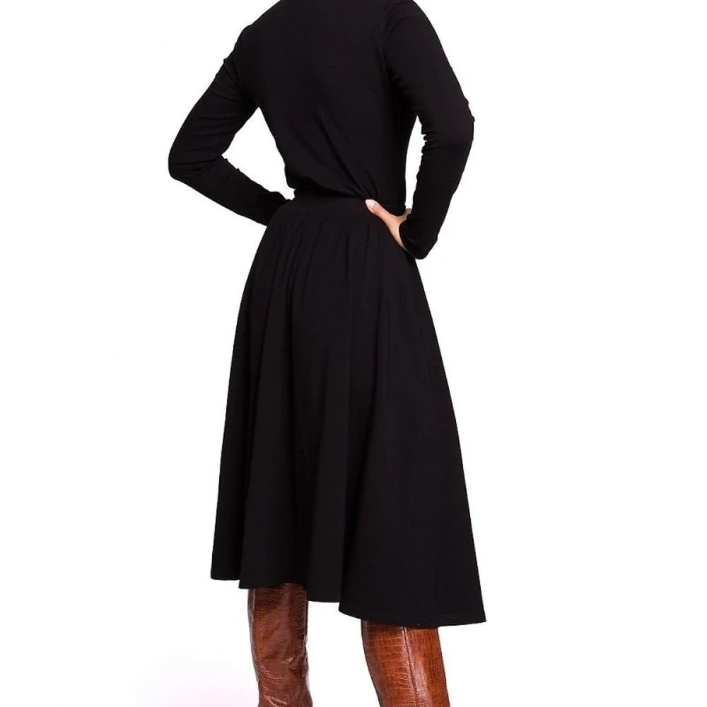 Flared Midi Skirt with Side Slit