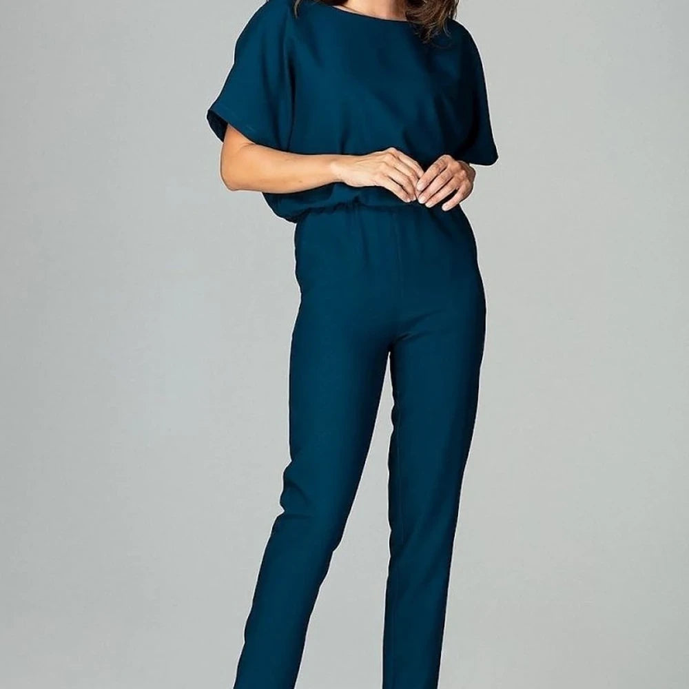 Classic Kimono Sleeve Jumpsuit with Pockets