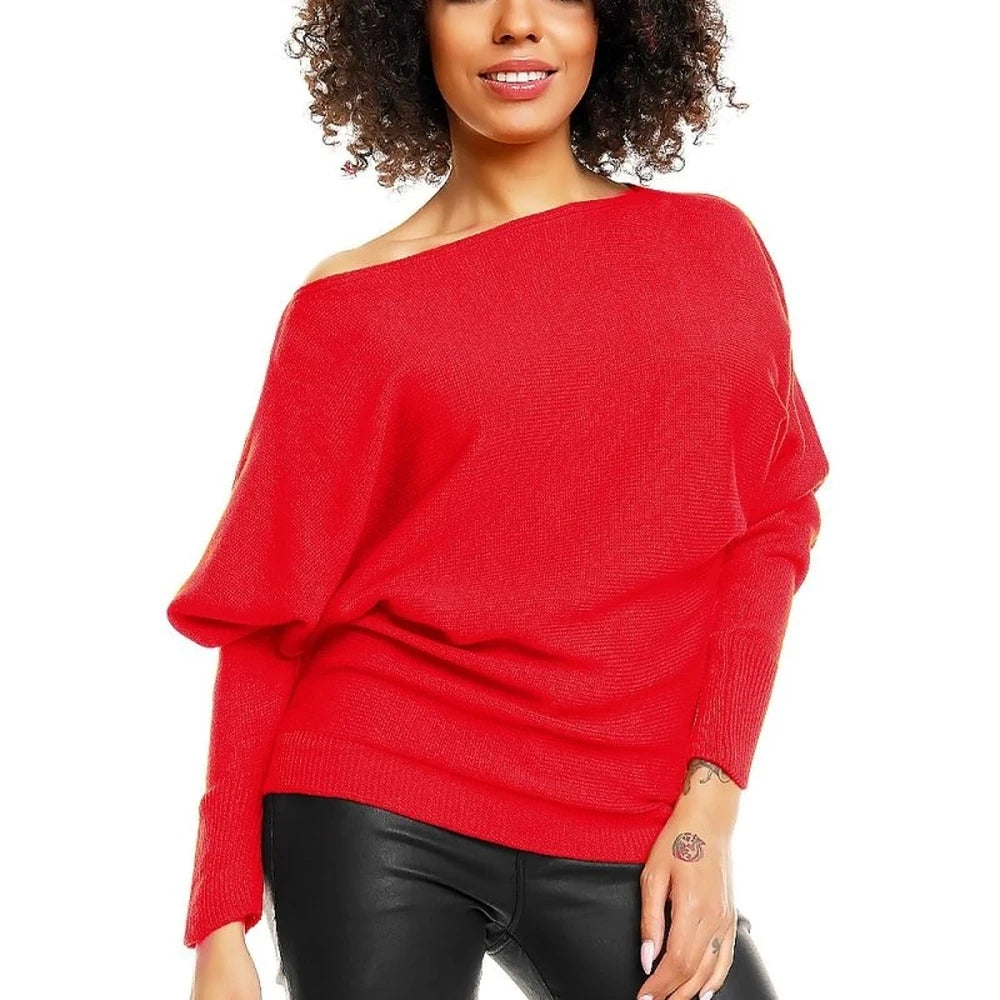 Oversize Pregnancy Sweater with Boat Neck