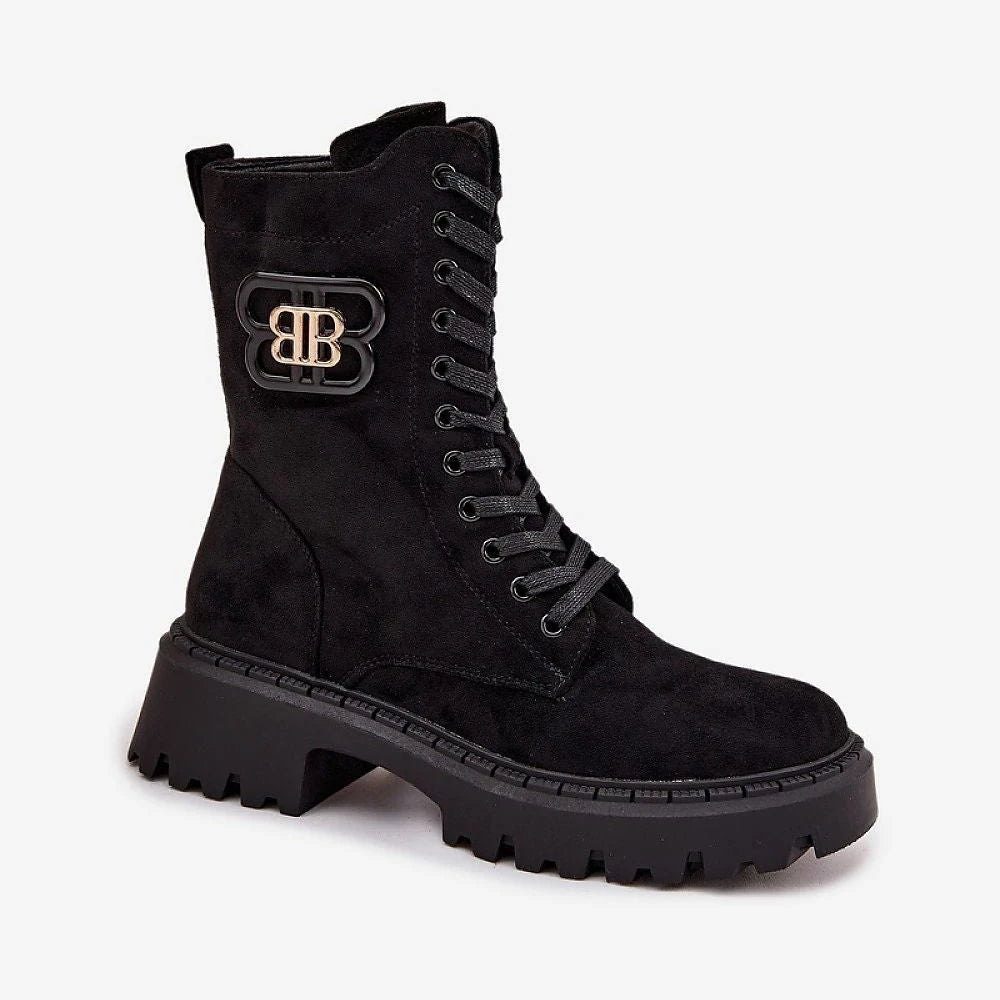 Urban Worker Boots with Zipper and Lacing