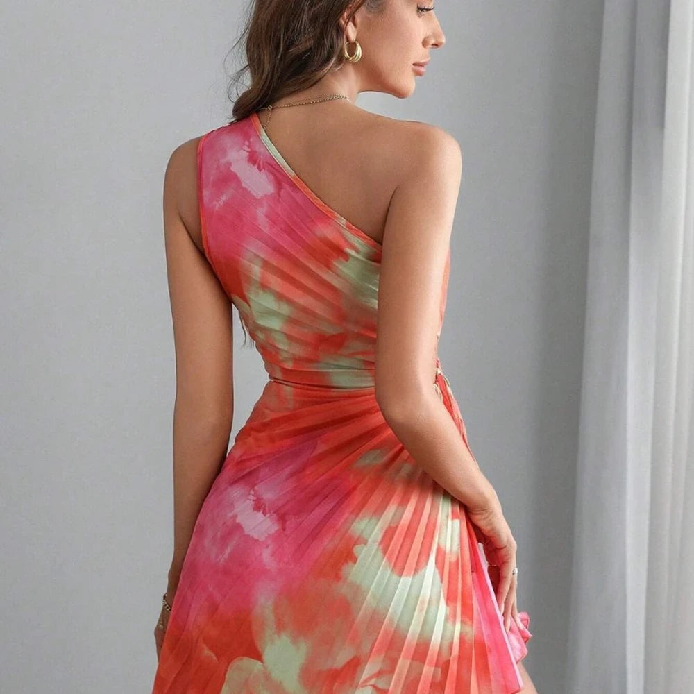 Tie-Dye Sleeveless Mini Dress