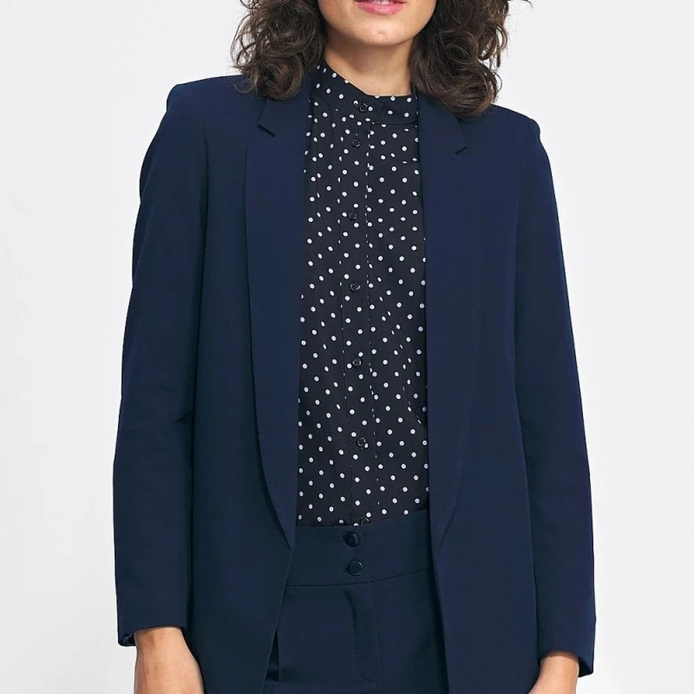 Elegant Lined Blazer Jacket