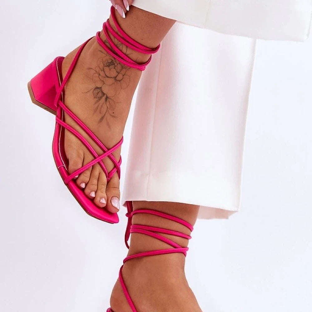 Strappy Sandals with Calf Binding