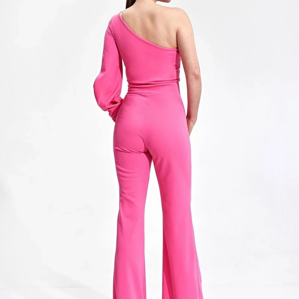 Polyester Spandex Wide Leg Jumpsuit