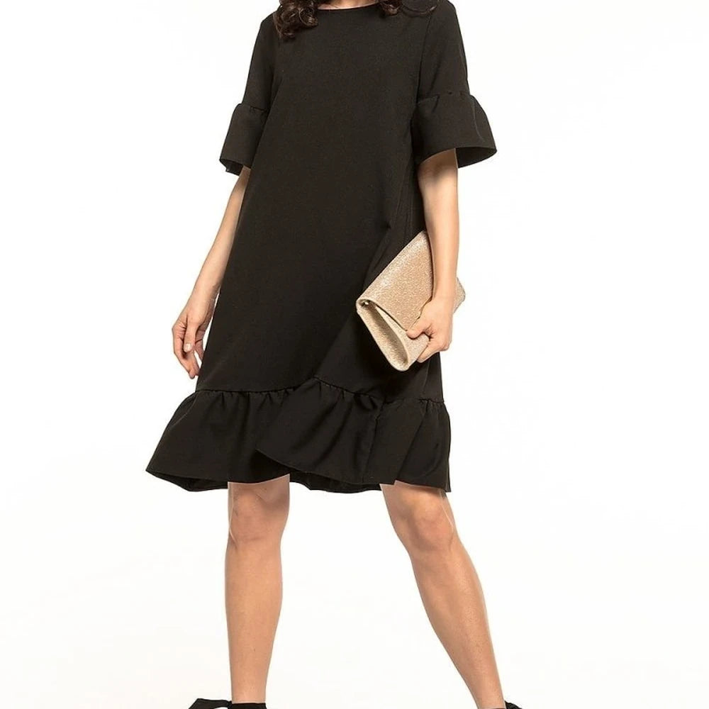 Mini Dress with Bow and Frill