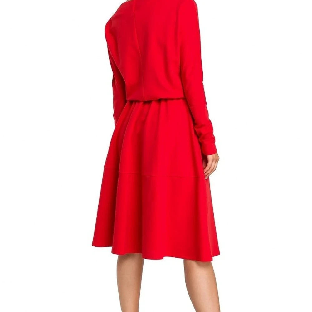 Flared Cotton Spandex Day Dress