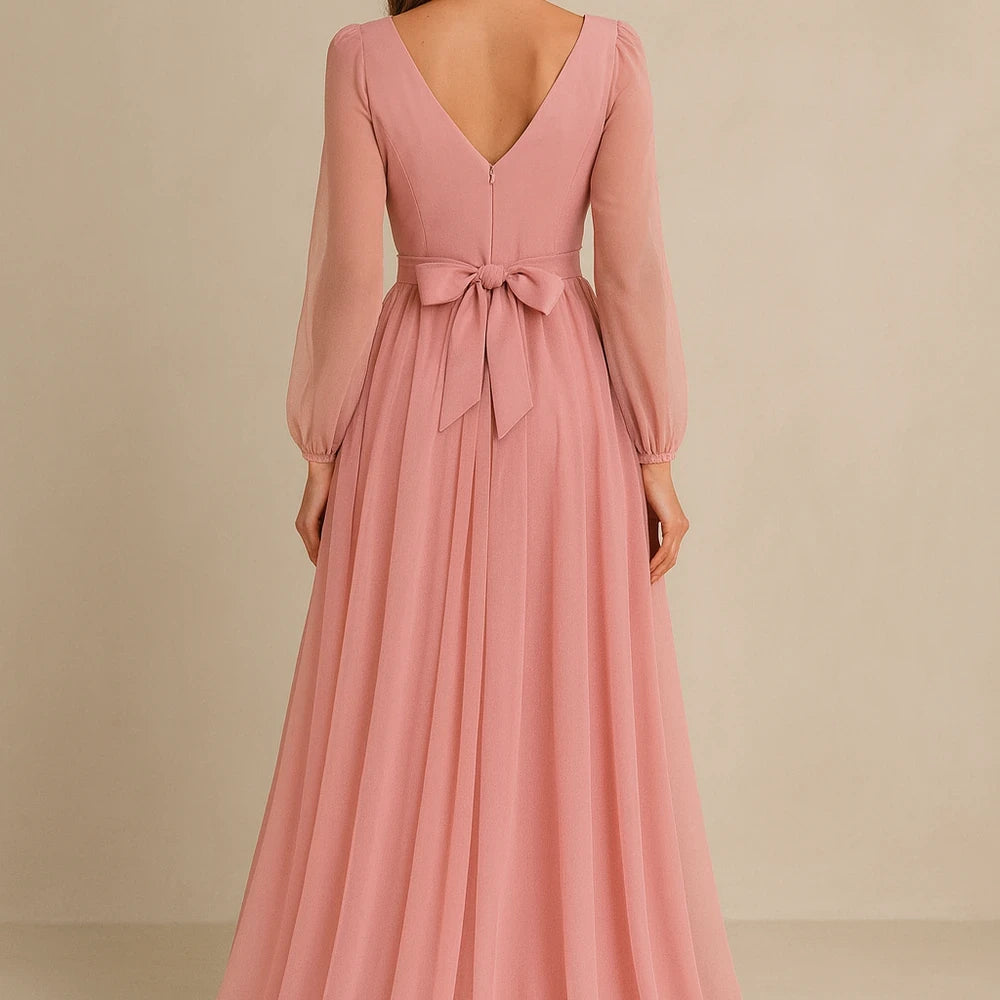 Elegant Flowing Long Dress with Slit