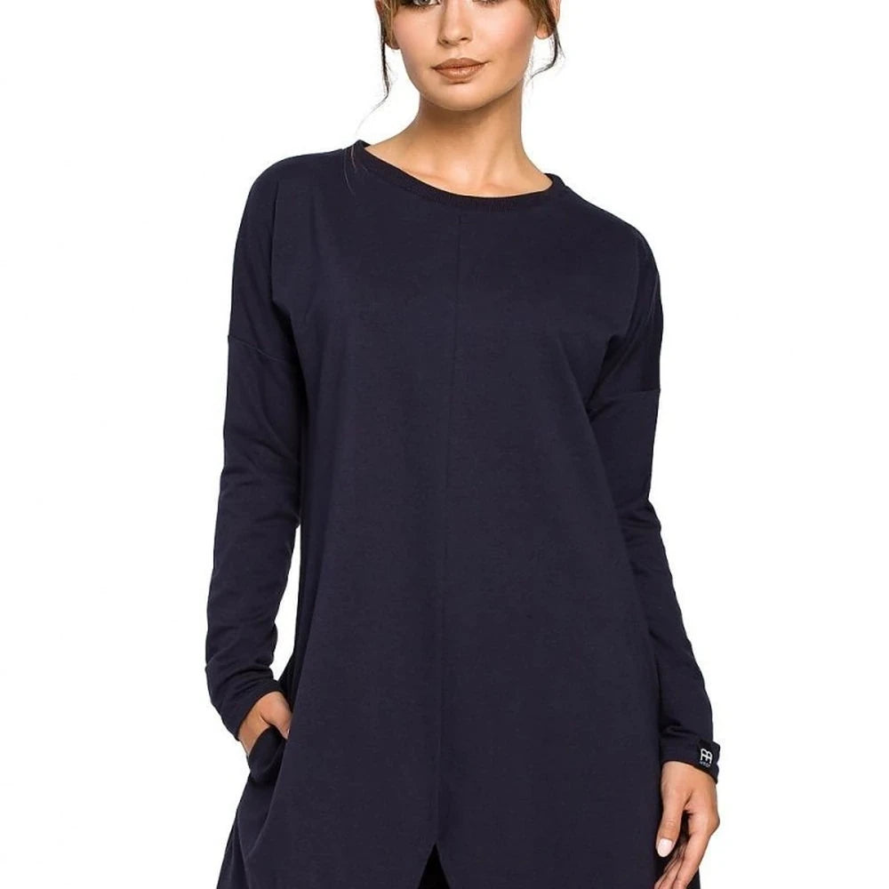 Cozy Cotton Blend Tunic with Long Sleeves