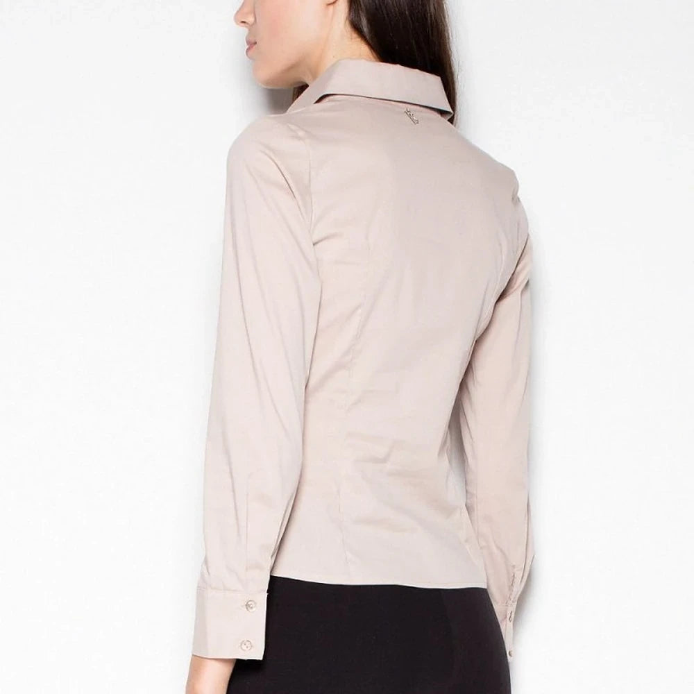 Cotton Collar Long Sleeve Shirt