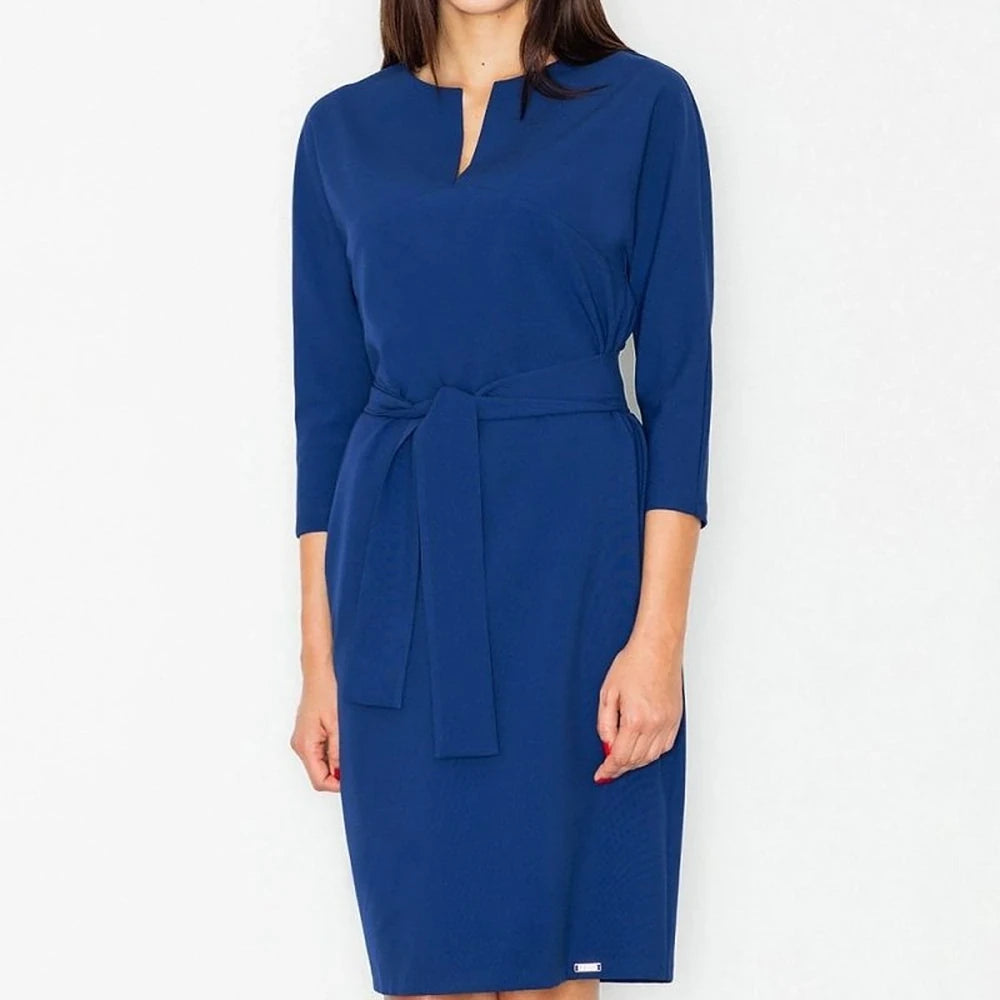 Midi Dress with Belt