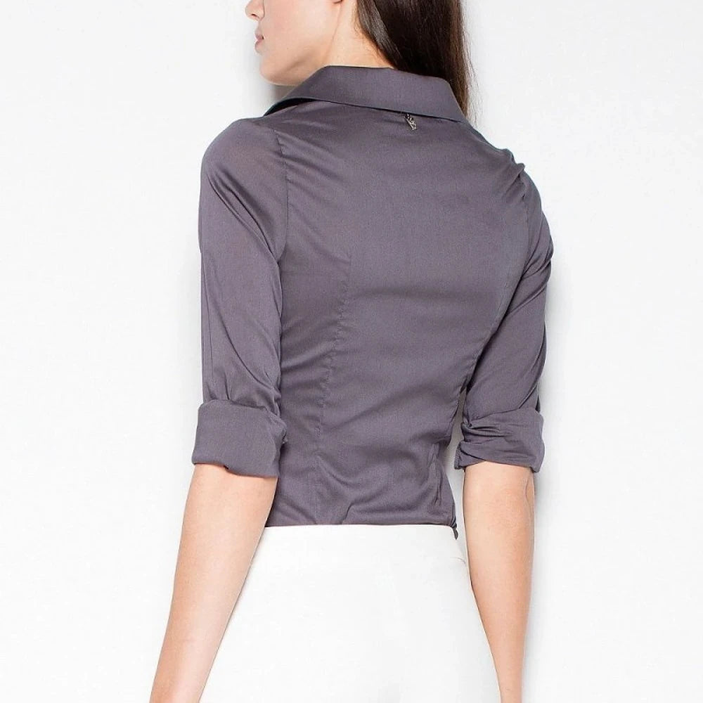 Cotton Collar Long Sleeve Shirt