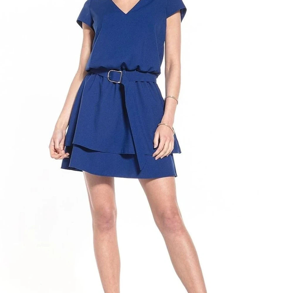 Elegant Mini Dress with Belt