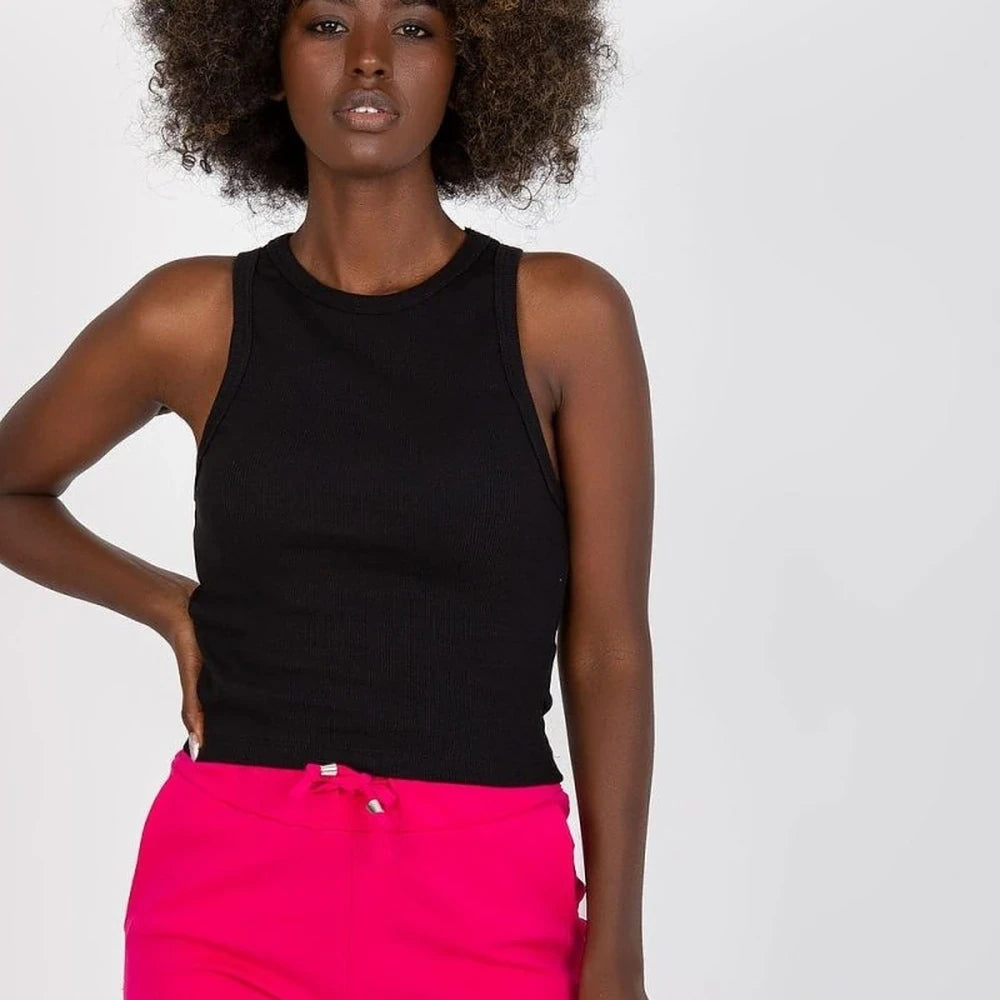 Cotton Ribbed Round Neck T-Shirt