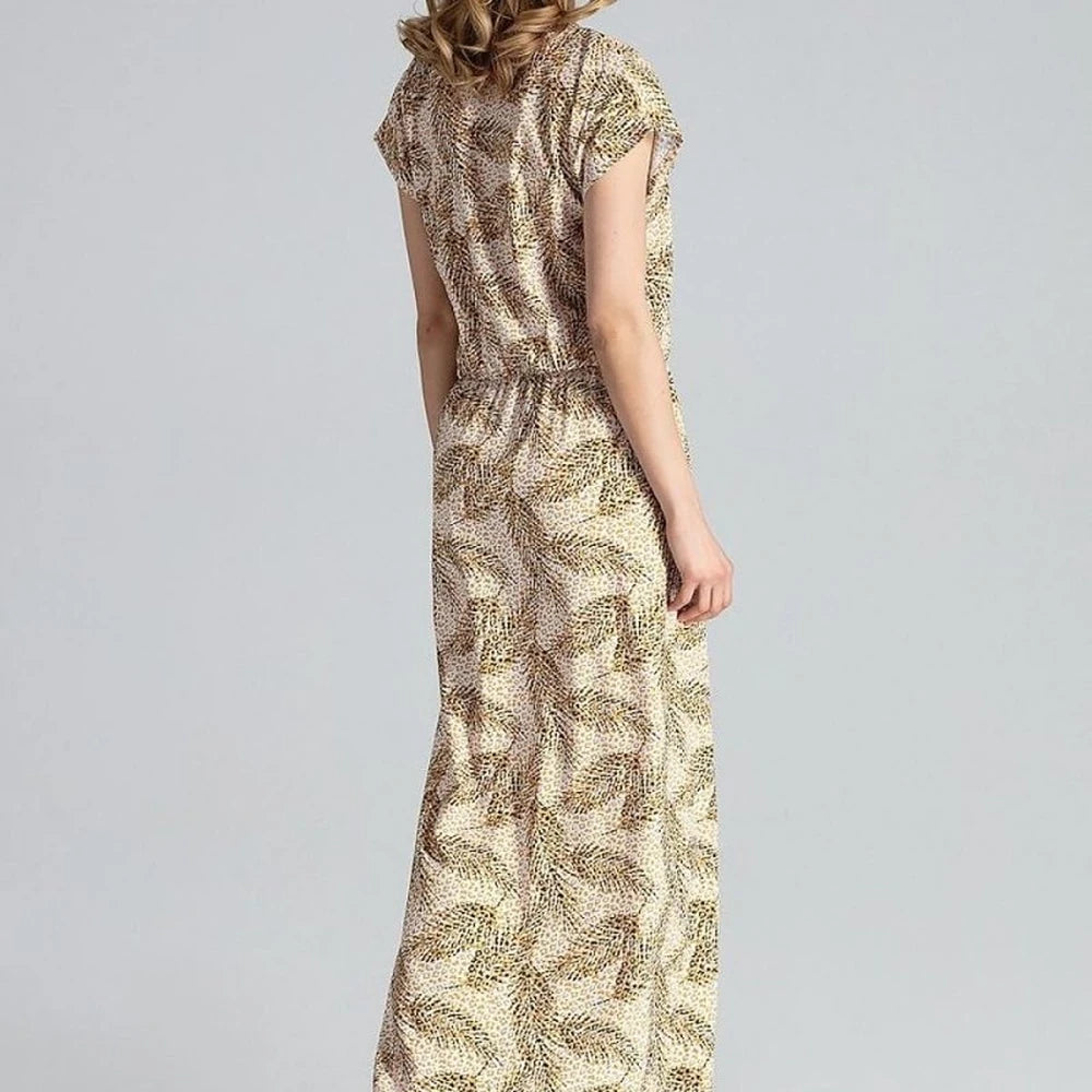 Light Maxi Dress with V-Neck