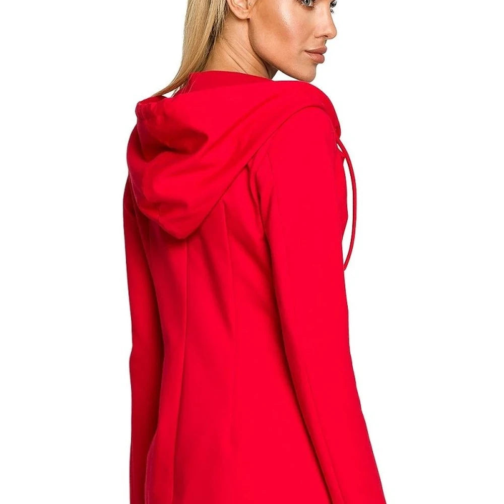 Knitted Jacket with Hood and Pockets