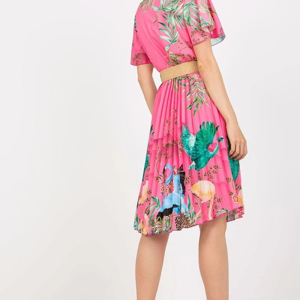 Italy Moda Day Dress with Belt