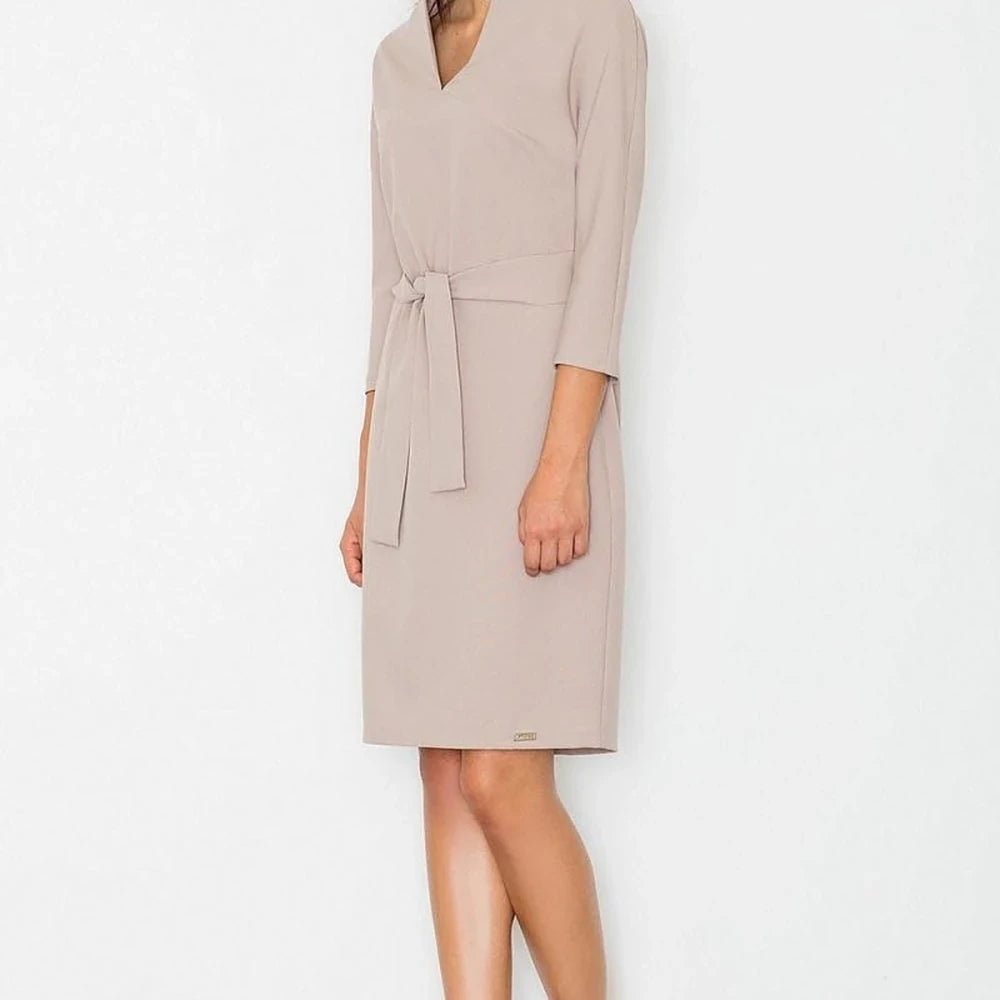 Midi Dress with Belt