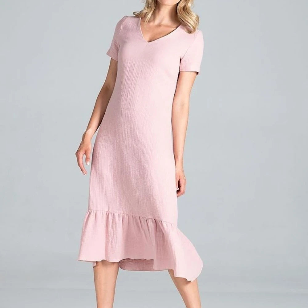 Midi Dress with Sweetheart Neckline