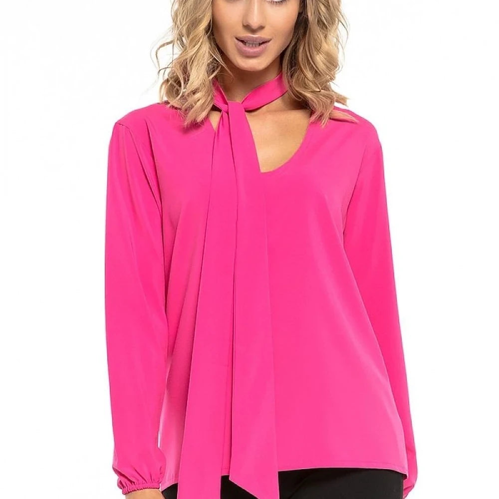 Chiffon Blouse with Tie Detail