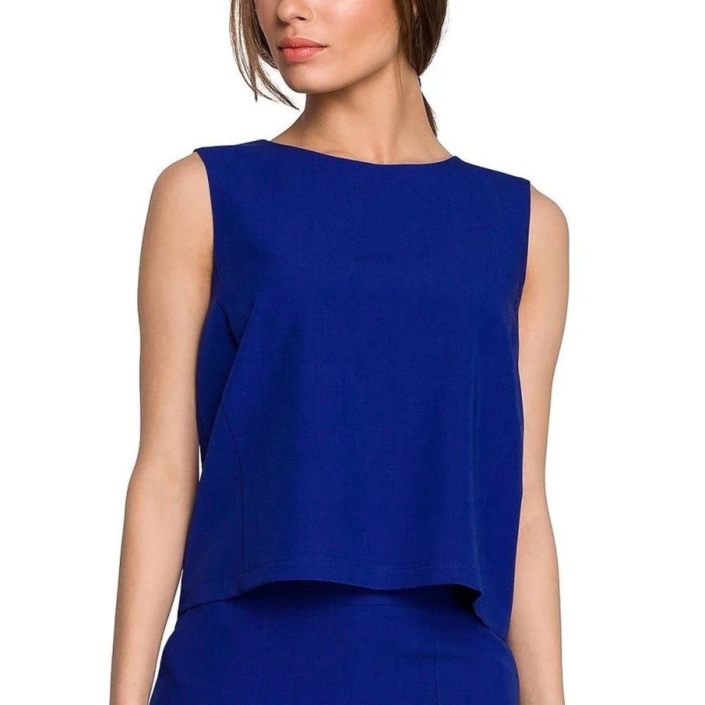 Sleeveless Trapeze Blouse