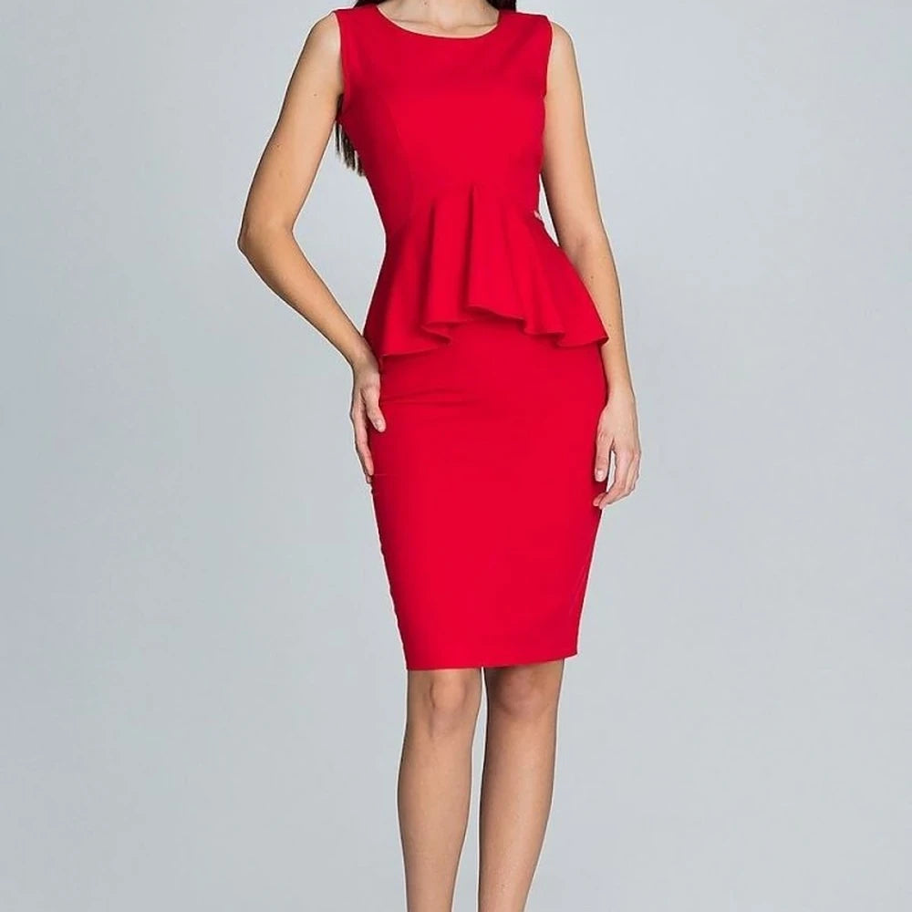 Elegant Skirt and Frilled Blouse Set
