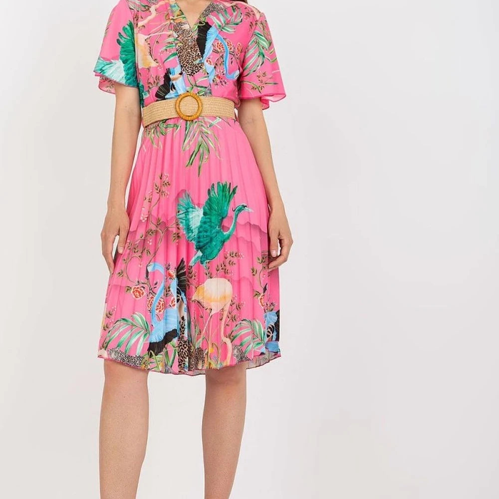 Italy Moda Day Dress with Belt