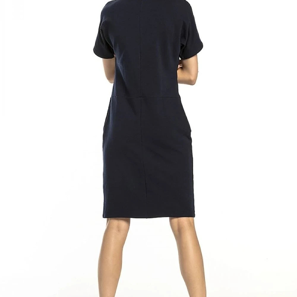 Loose Knit Turtleneck Sweatshirt Dress