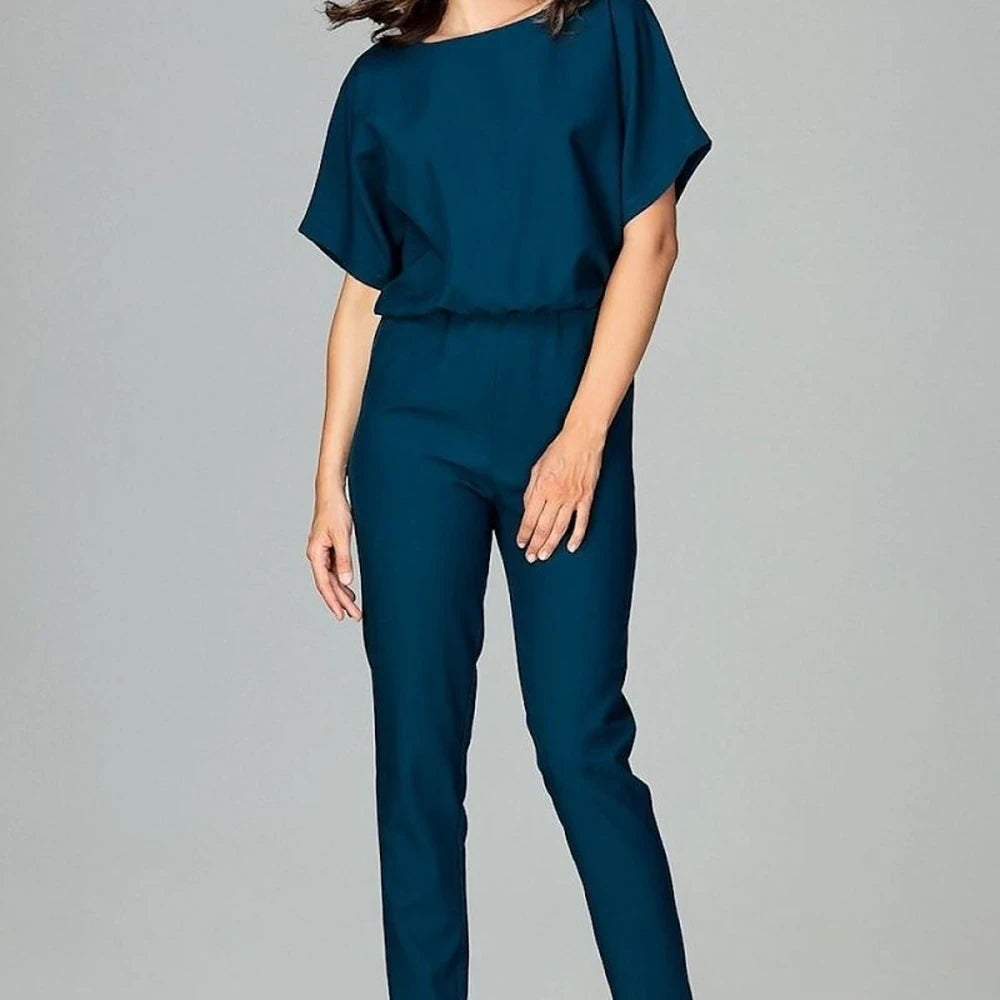 Classic Kimono Sleeve Jumpsuit with Pockets