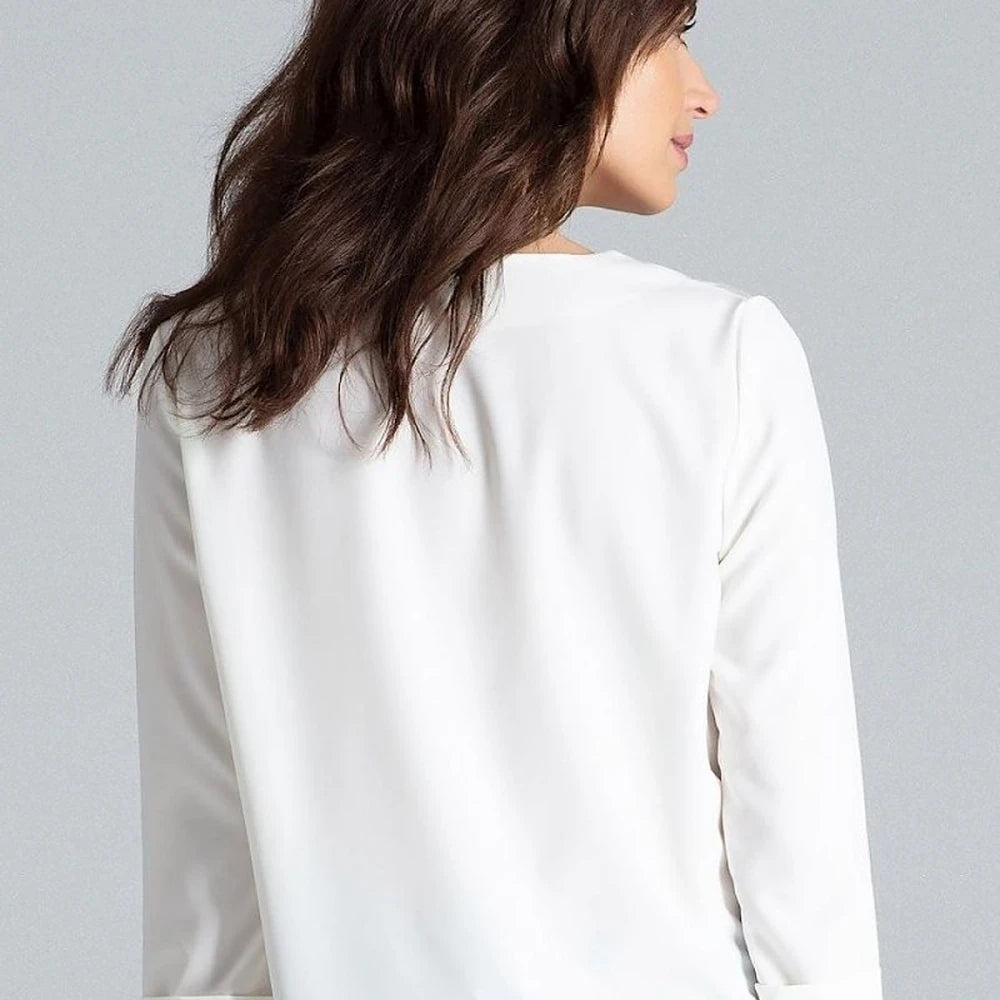 Women's Long Sleeve Pleated Blouse