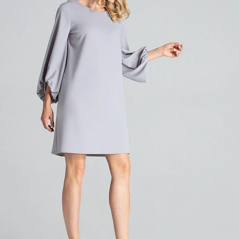 Navy Blue Trapeze Midi Dress