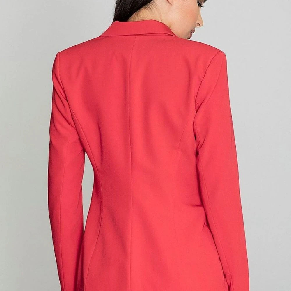 Long Loose Fit Button-Up Jacket