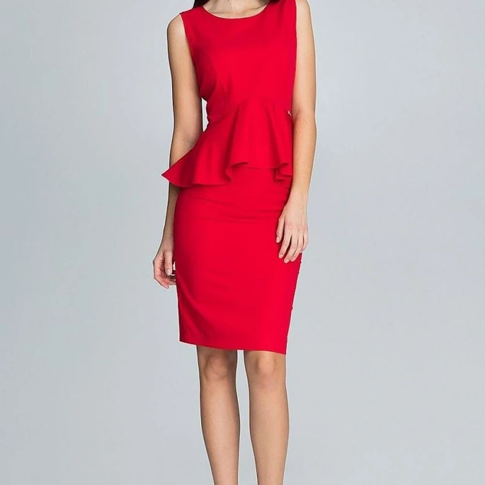 Elegant Skirt and Frilled Blouse Set